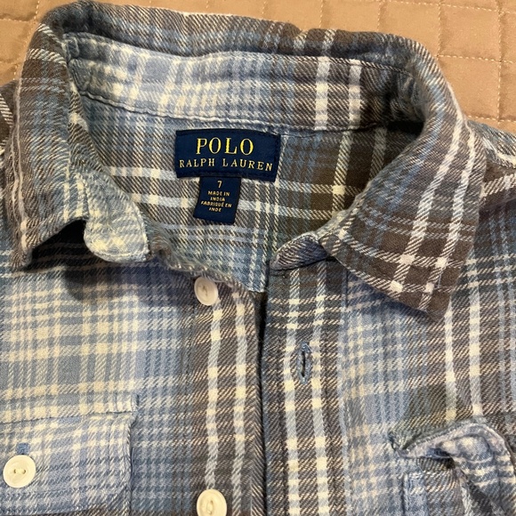 Boys dress shirts lot of 3 (Jcrew, Polo) size 6/7) - Picture 3 of 8